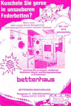 Flyer aus den Achzigern und Neunzigern